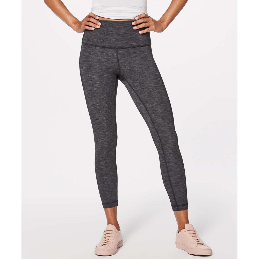 Lululemon Wunder Under Hi-Rise‎ 7/8 Tight in Heathered Black Size 6 Athleisure